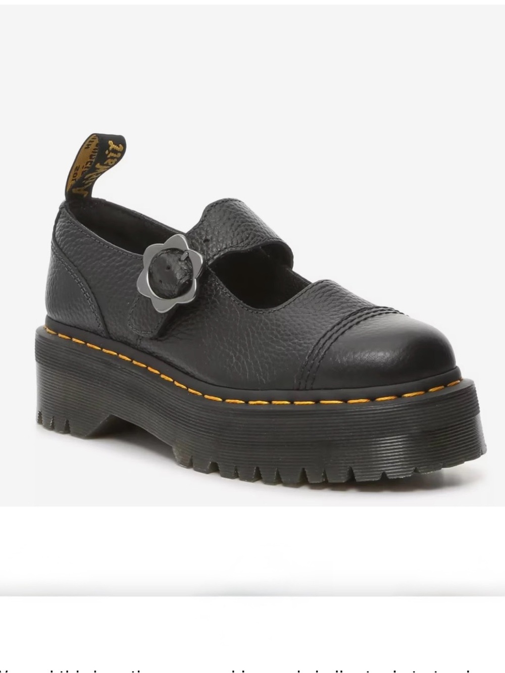 Dr. Martens Addina Flower Buckle Leather Platform